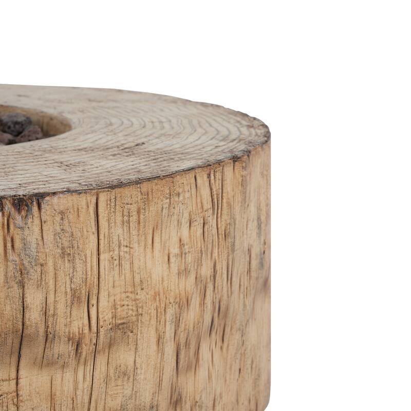 Christopher Knight Home - Weston Outdoor Fire Pit and Side Table Set with Rustic Wood Pattern and Sturdy MGO Build