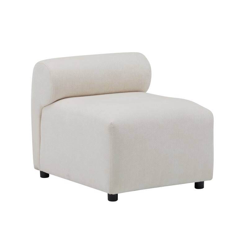 83" Fabric 4-Piece Modular Sectional Sofa with L-Shaped Configuration, High-Resilience Foam, and Solid Wood Frame
