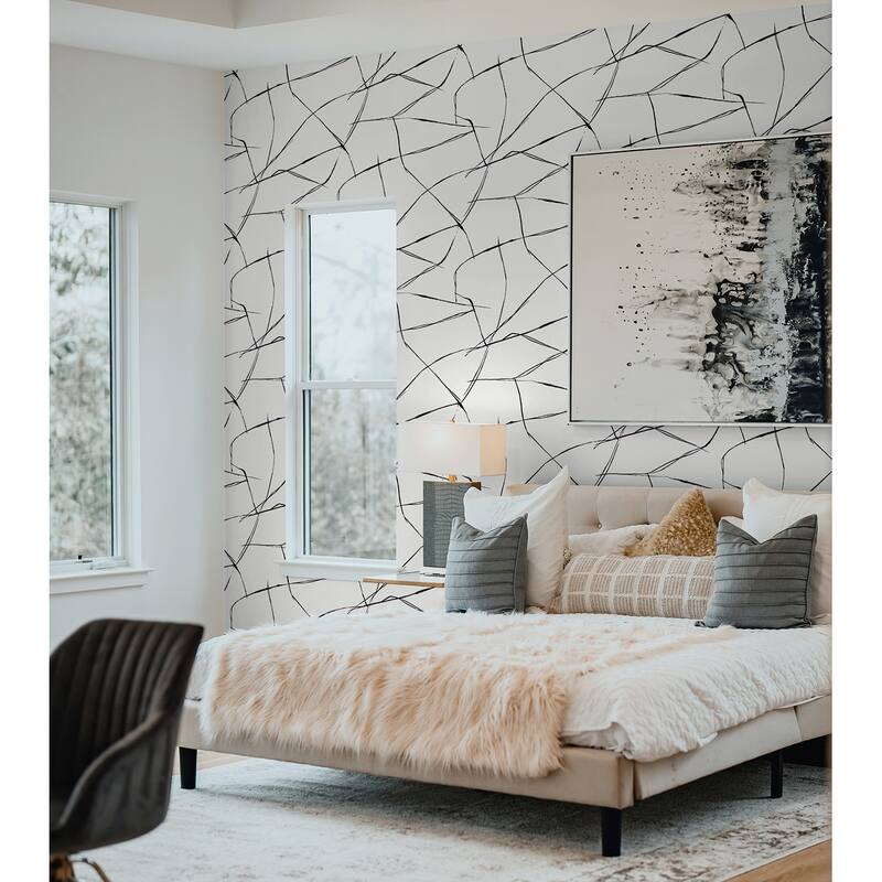 NextWall Inkwork Abstract Peel and Stick Wallpaper