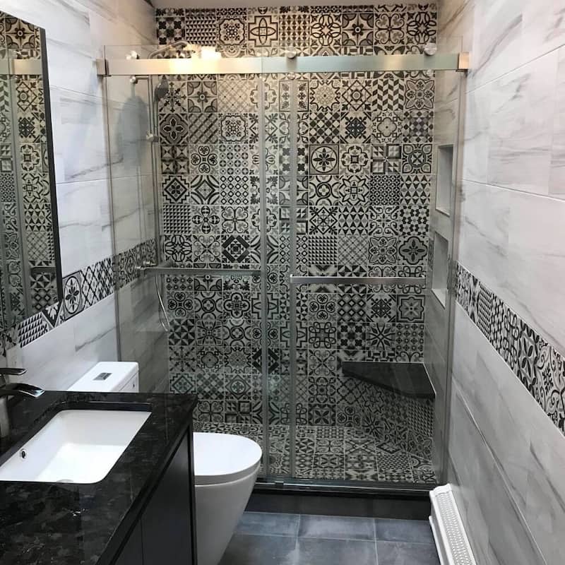 Ellis Taco 6.5x6.5 Matte Porcelain Encaustic Tile - Floor, Wall & Backsplash