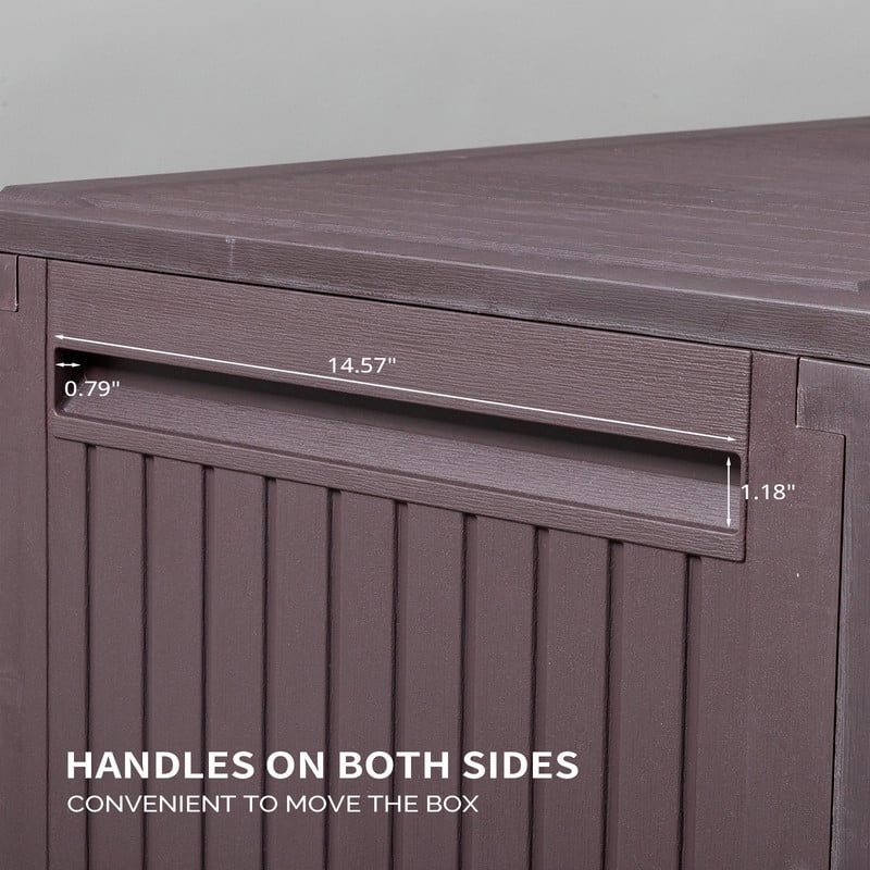 90 Gallons Lockable Deck Box Outdoor Indoor Storage