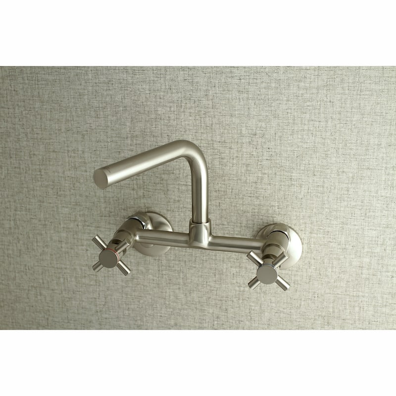 Kingston Brass Concord 8 in. Adjustable Center Wall Mount Kitchen Faucet