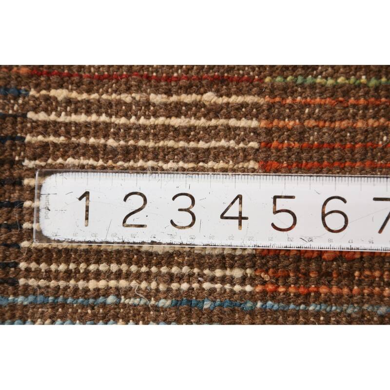 Checkered Moroccan Oriental Runner Rug Handmade Wool Carpet - 3'2" x 9'8"