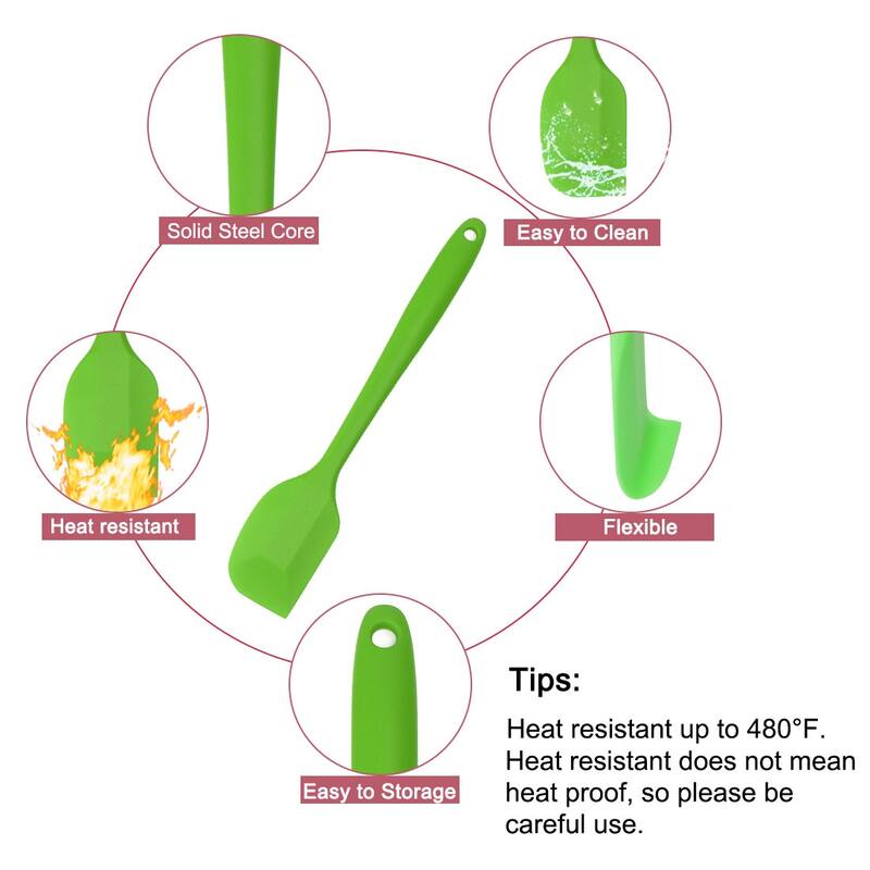 5.9" Silicone Spatula Heat Resistant Non Stick for Kitchen Cooking Baking