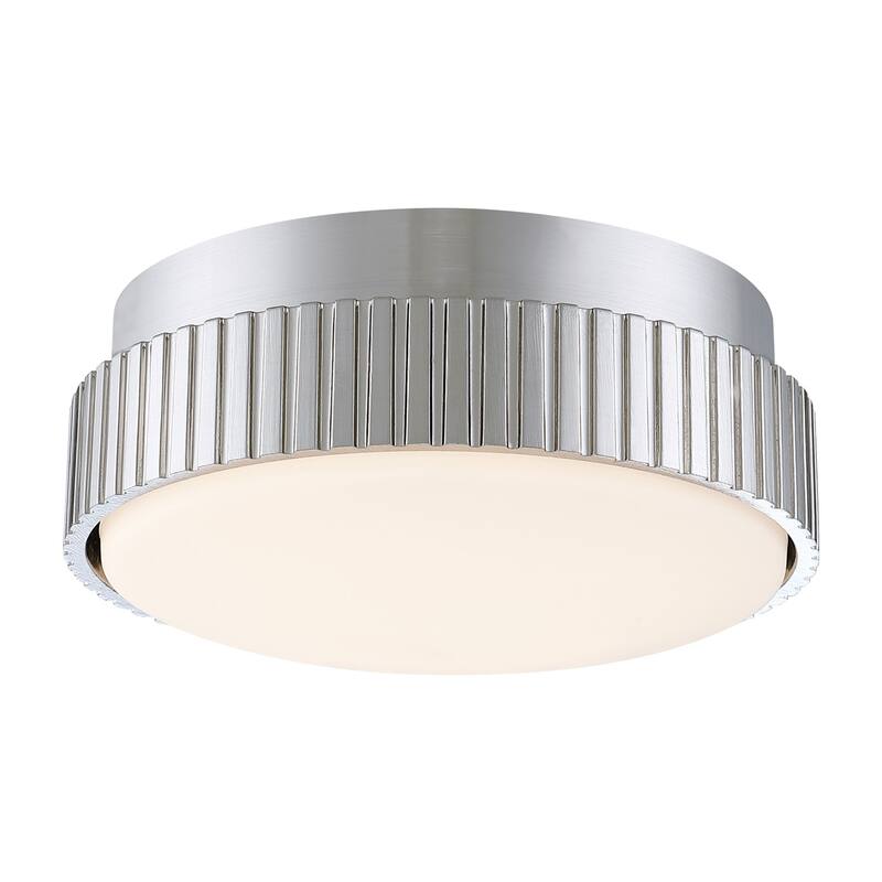 Kute Ceiling Fan Knurled Correlated Color Temperature (CCT) Select LED Light Kit - Brushed Nickel