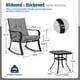 preview thumbnail 16 of 24, Solaura 3-piece Outdoor Patio Rocking Chairs Conversation Bistro Set