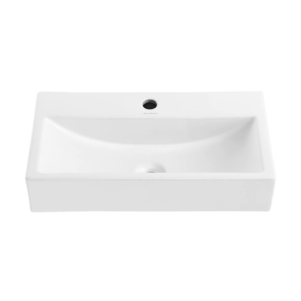 Swiss Madison SM-VS297 Rennes 24" Rectangular Ceramic Vessel Bathroom