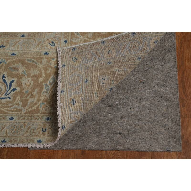 All-Over Floral Kashan Persian Area Rug Handmade Wool Carpet - 9'9" x 13'1"