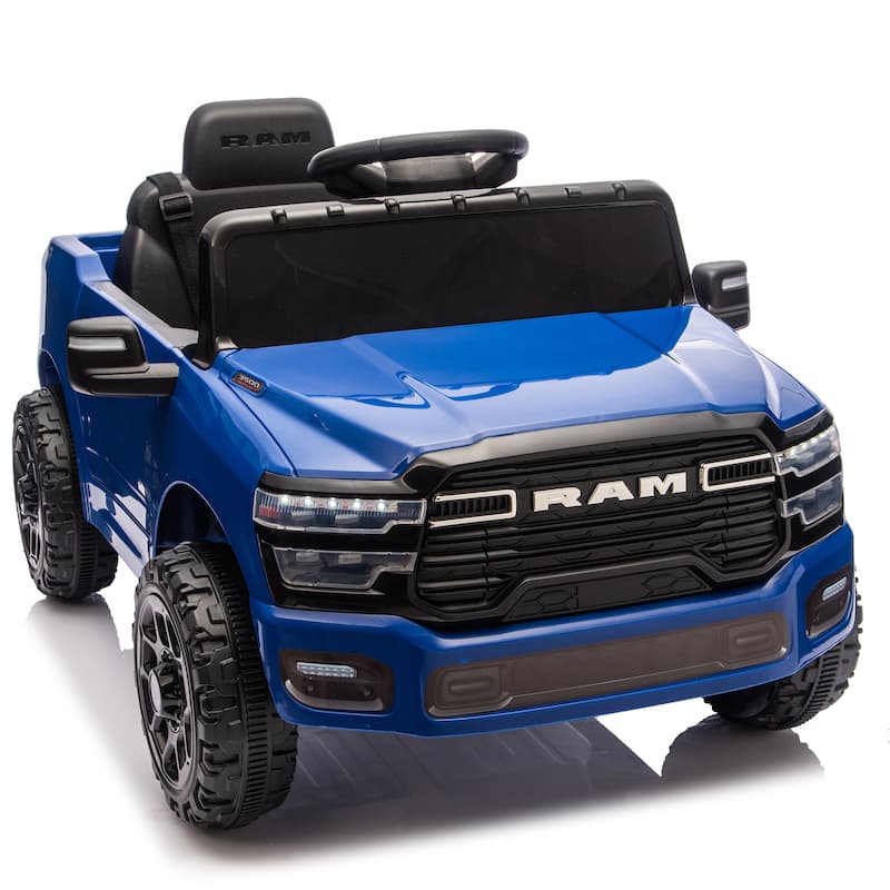 Licensed Dodge RAM 3500 12V Kids Ride On Truck, W/ Remote Control, 2WD & Rear Shock Suspension, LED Headlights