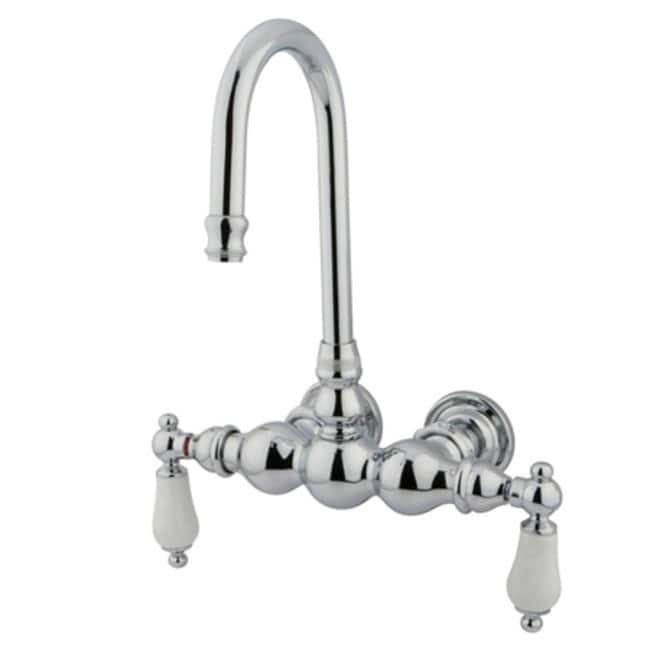 Kingston Brass Vintage Wall Mounted Clawfoot Tub Filler with Porcelain