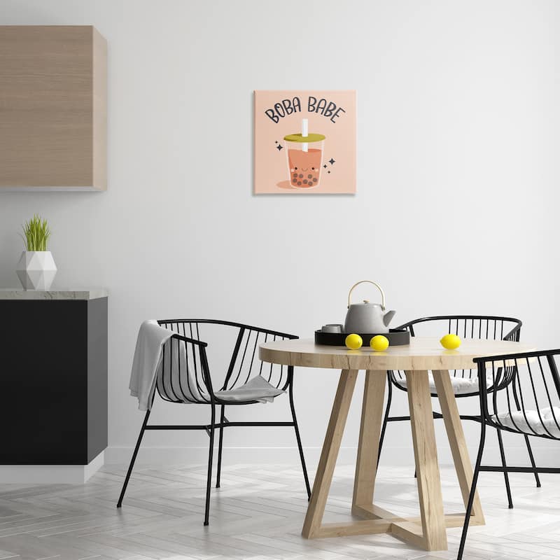 Stupell Boba Babe Bubble Tea Canvas Wall Art Design By Sarah Hickman
