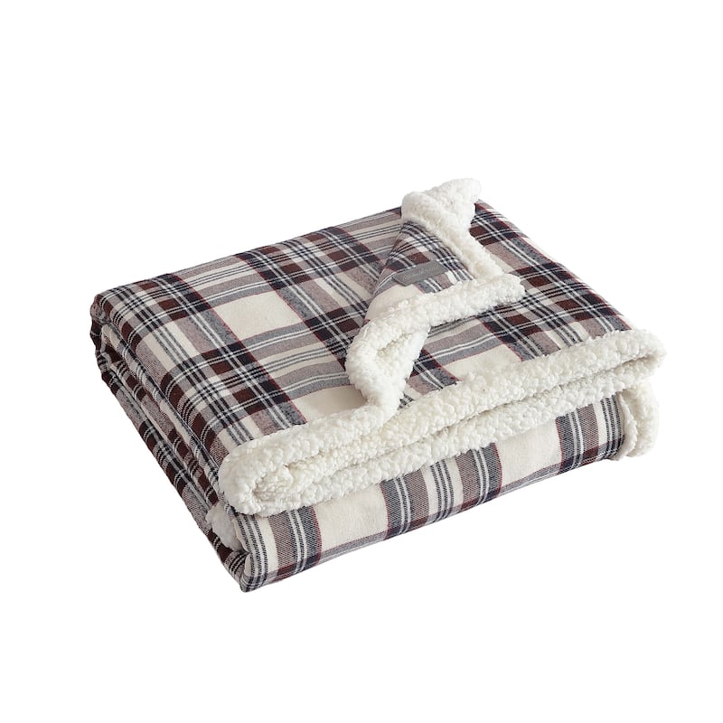 Eddie Bauer Flannel Sherpa Throws - Edgewood Khahi