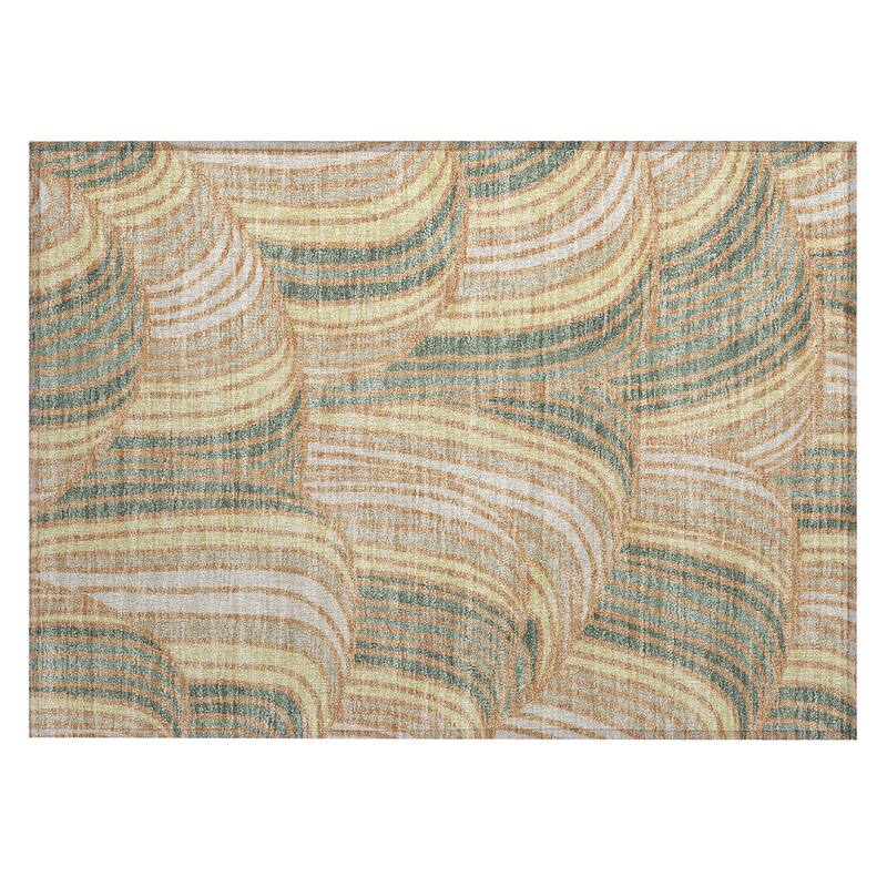 Machine Washable Indoor/ Outdoor Modern Parsons Chantille Rug