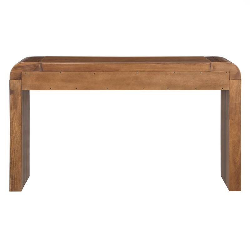 Console Table with Fluted Drawer Front, Entryway Table with Curved Corners , Sturdy Sofa Table for Hallway & Living Room