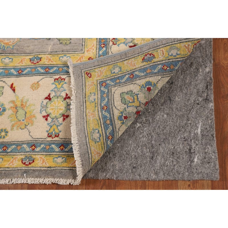 Floral Oushak Oriental Area Rug Hand-Knotted Wool Carpet - 6'6" x 9'8"
