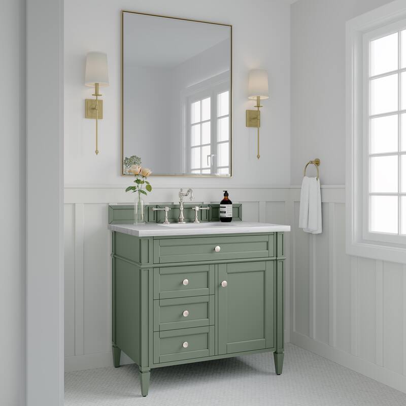 James Martin Vanities Brittany 36" Single Vanity, Smokey Celadon