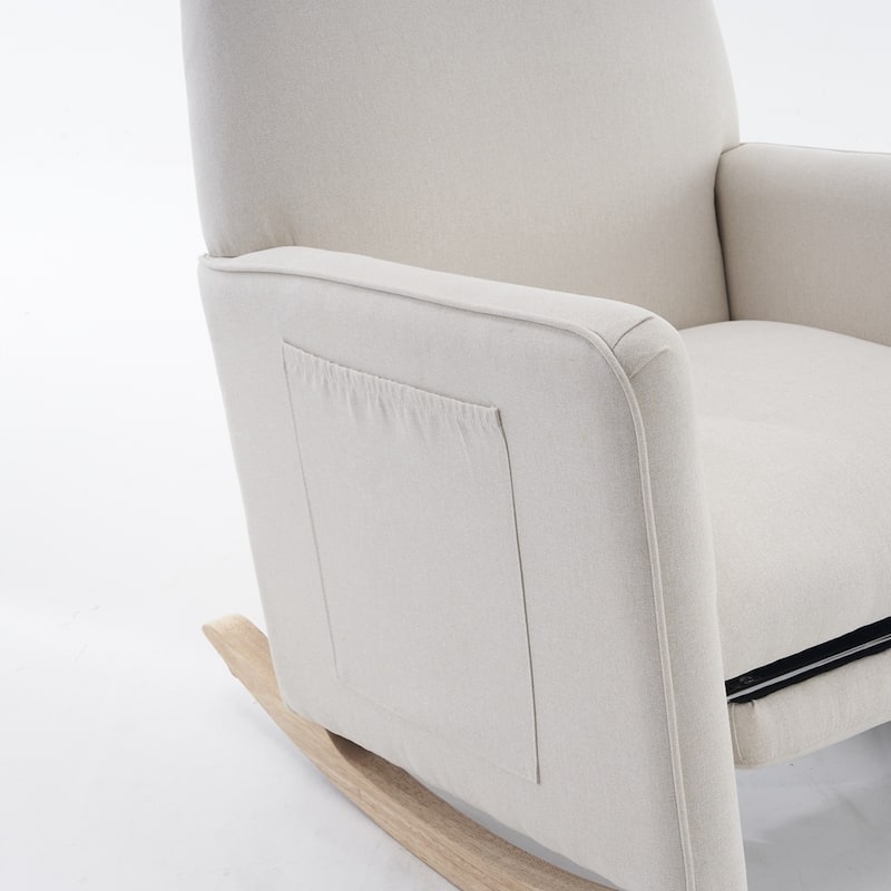 Linen Fabric Rocking Chair