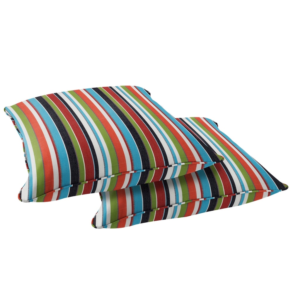 Sorra Home Sunbrella Outdoor Corded Floor Pillow Set of 2