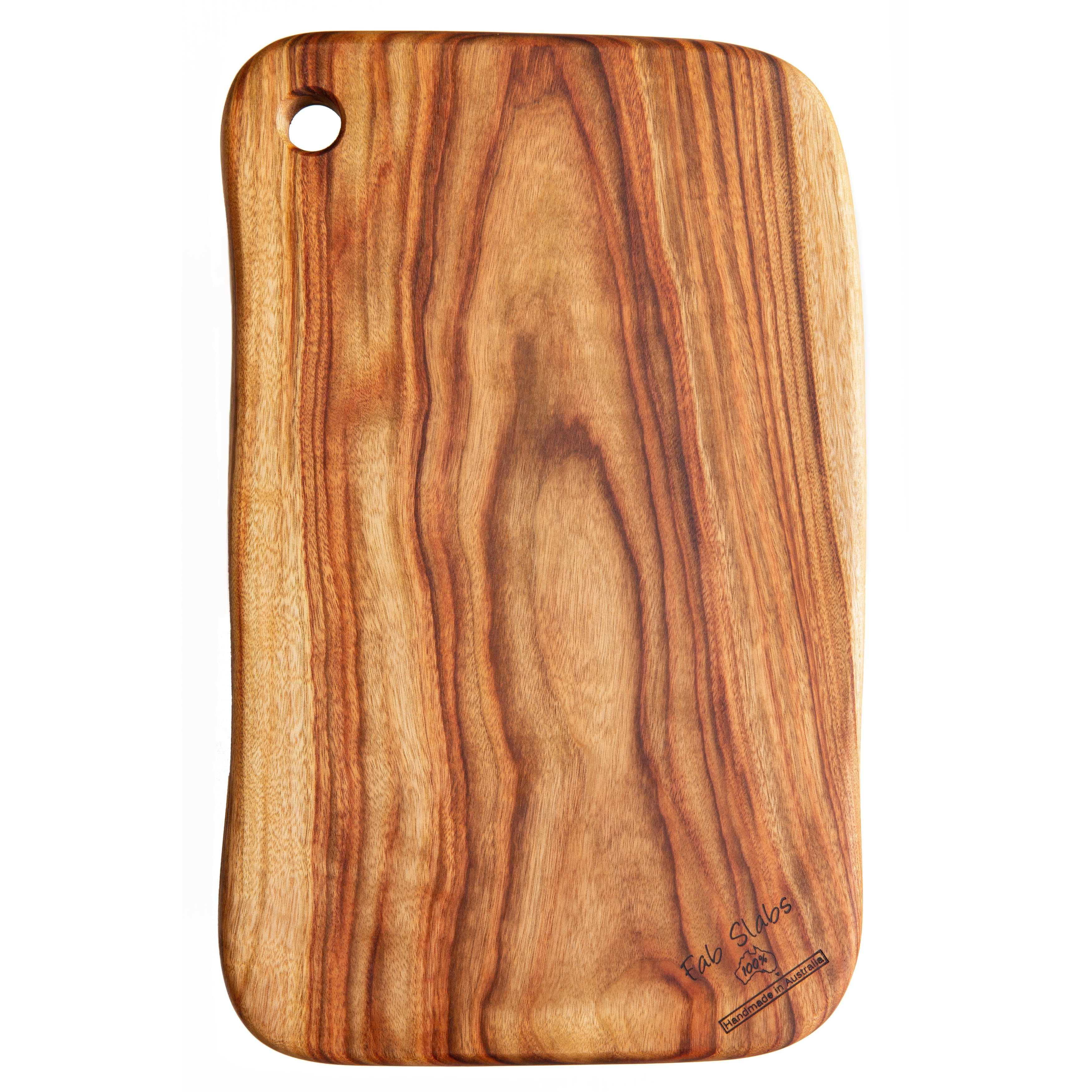 Fab Slabs Natural Solid Wood Cutting Board for Kitchen, Large
