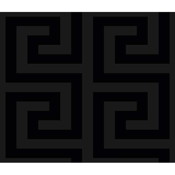slide 2 of 12, Seabrook Designs Forte Greek Key Non-Woven Unpasted Wallpaper 20.9 in. W x 33 ft. L - Metallic Carbon