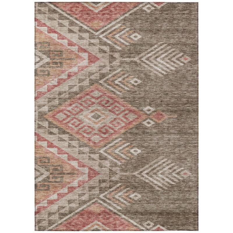 HomeRoots Southwestern Transitional Rectangle Outdoor Rug