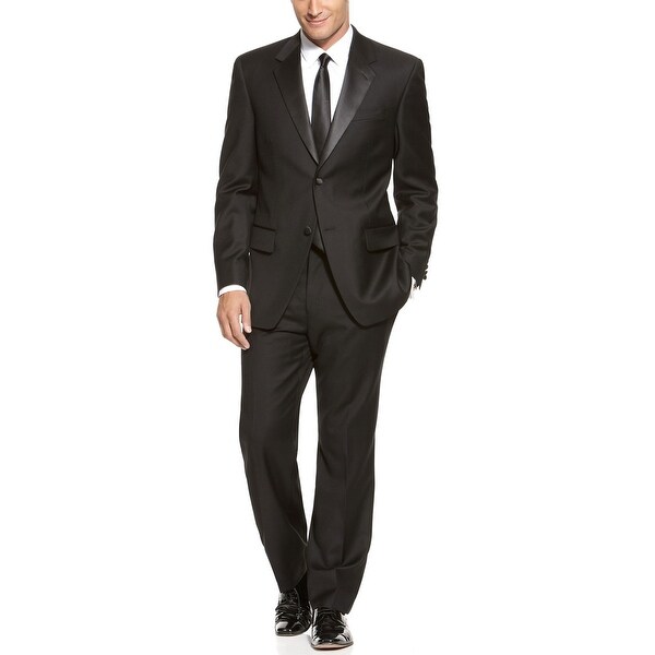 Alfani Black Label Regular Fit Black 2pc Tuxedo Suit 44 ...