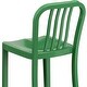 preview thumbnail 100 of 116, 2 Pack 24'' High Metal Indoor-Outdoor Counter Height Stool w/ Vertical Slat Back