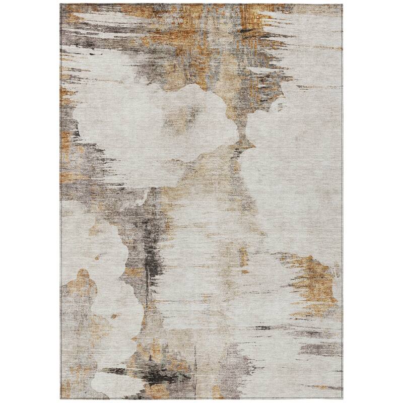 HomeRoots Abstract Transitional Rectangle Outdoor Rug