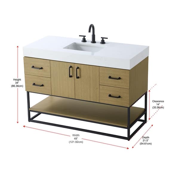 dimension image slide 0 of 12, Lennox 48 - 60 Inch Single Bathroom Vanity