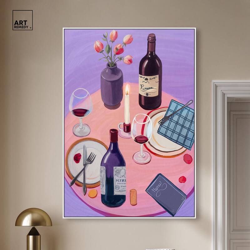 Lavender Haze Dinner Canvas by Art Remedy