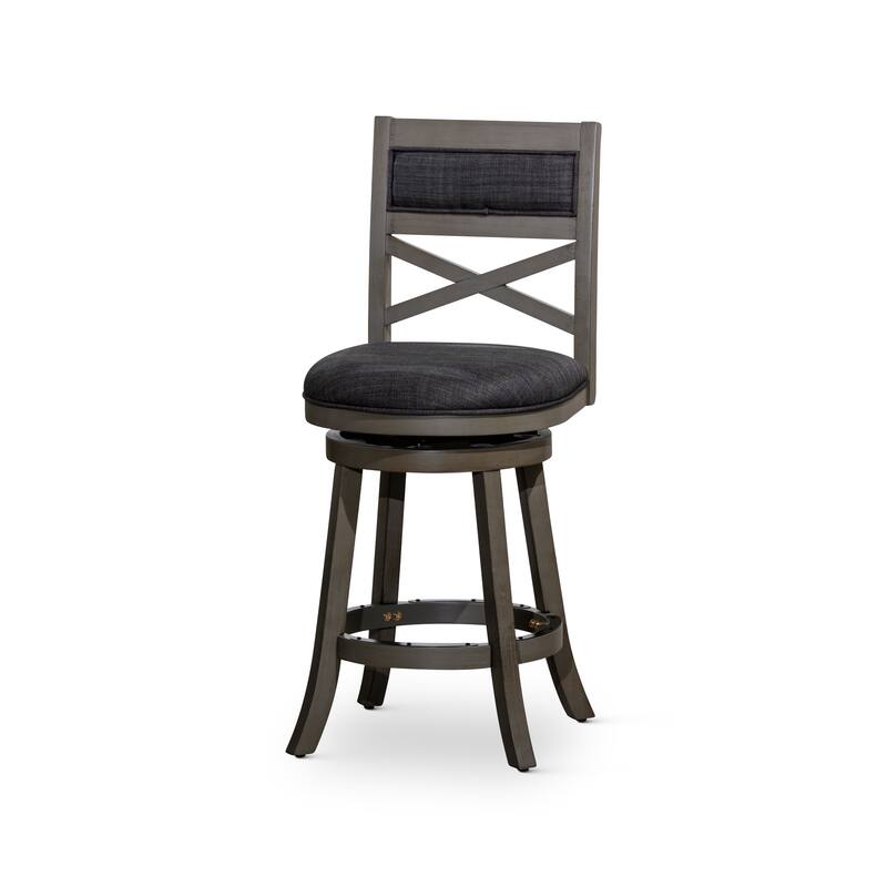30" Bar Height X-Back Swivel Stool