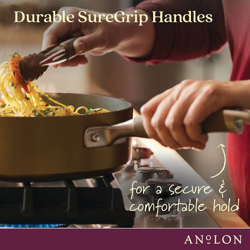Anolon Advanced Home Hard-Anodized 10-Quart Nonstick Stockpot, Moonstone