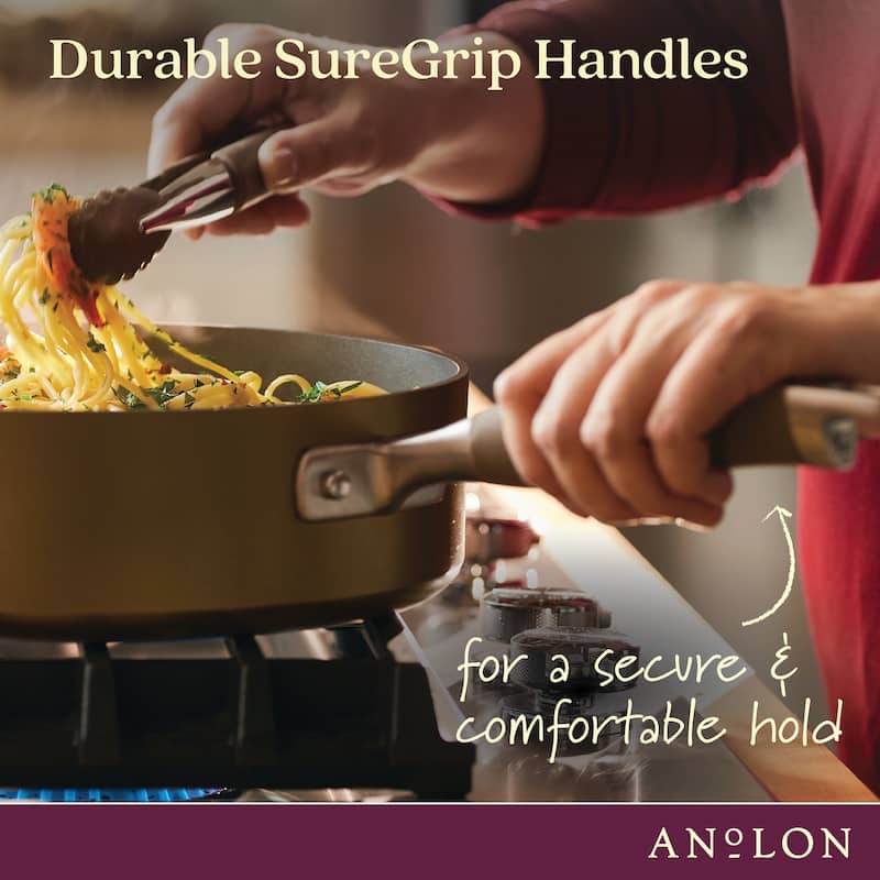 7.5-Quart Advanced Home Nonstick Wide Stock Pot/Stockpot, Onyx