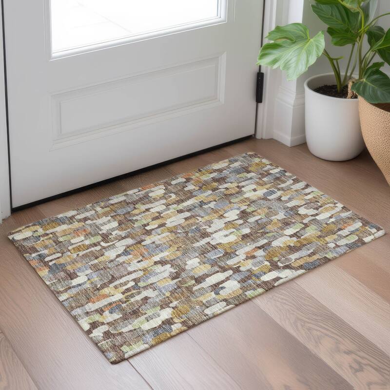 Machine Washable Indoor/ Outdoor Contemporary Drew Chantille Rug