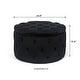 preview thumbnail 30 of 32, Adeco Round Velvet Storage Ottoman, Button Tufted Footrest Footstool