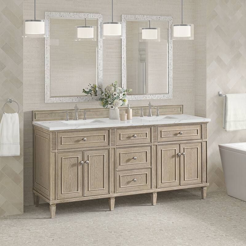 James Martin Vanities 424-V72-FENC Lorelai 72" Free Standing Double