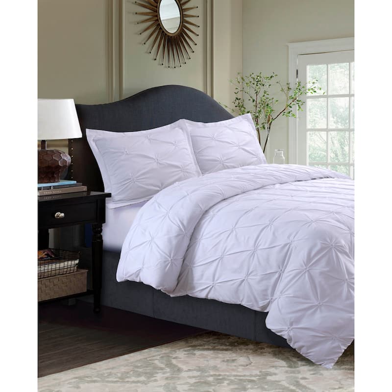 Sydney Oversized 3-piece Pintuck Duvet Cover Set