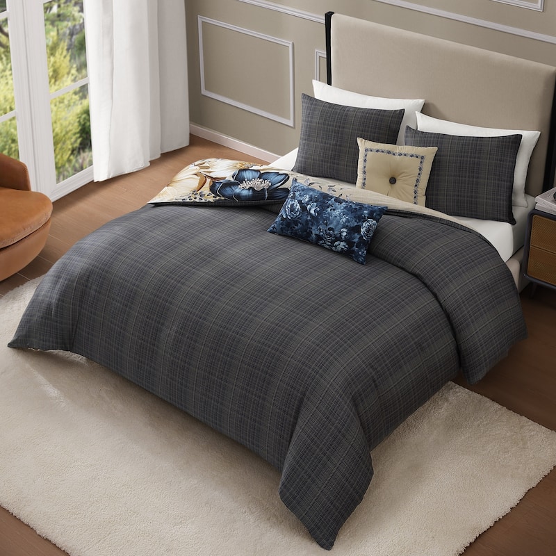 Bebejan English Manor 100% Cotton Sateen 5 Piece Reversible Comforter Set