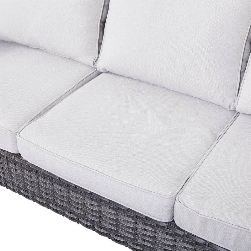 Gymojoy 6-Piece Outdoor Furniture Sofa Chair Table with Ottoman