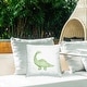 preview thumbnail 2 of 5, Stupell Green Dinosaur Fun Nursery Printed Outdoor Throw Pillow Design by Lucille Price