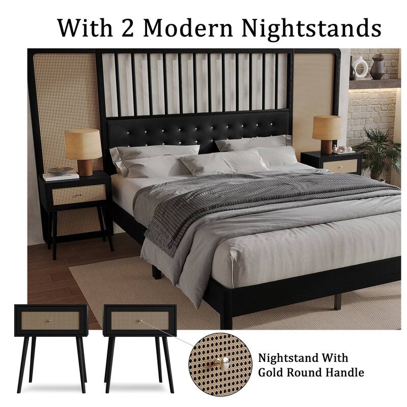 CraftPorch Sophisticated Wall Bed with 2 Nightstand