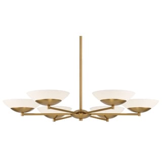 Minka Lavery 3946 Solara 6 Light 36" Wide LED Chandelier with Faux