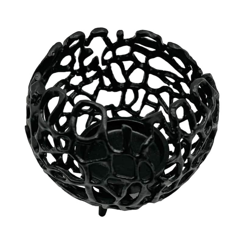 Decorative Handmade Aluminum Round Votive Candle holder Set of 2
