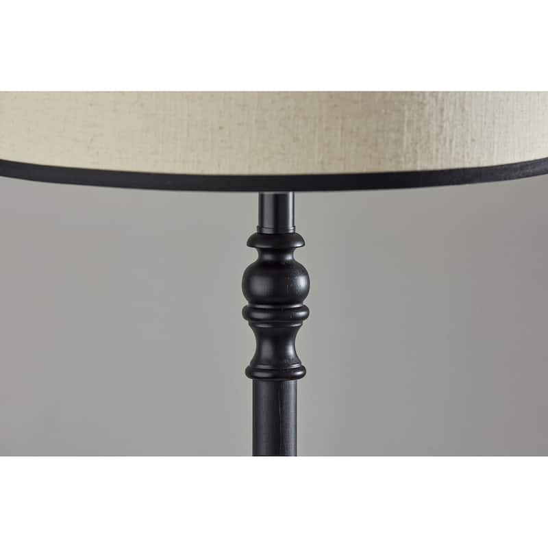 Zeek Floor Lamp - Black Wood