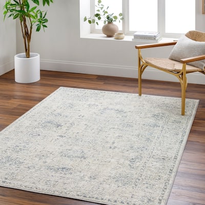 Livabliss Calhoun Vintage Medallion Washable Area Rug