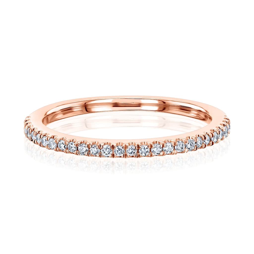 Kobelli Petite Collection 1/6 Carat Lab Grown Diamond 14k Solid Gold Wedding Ring (DEF/VS)