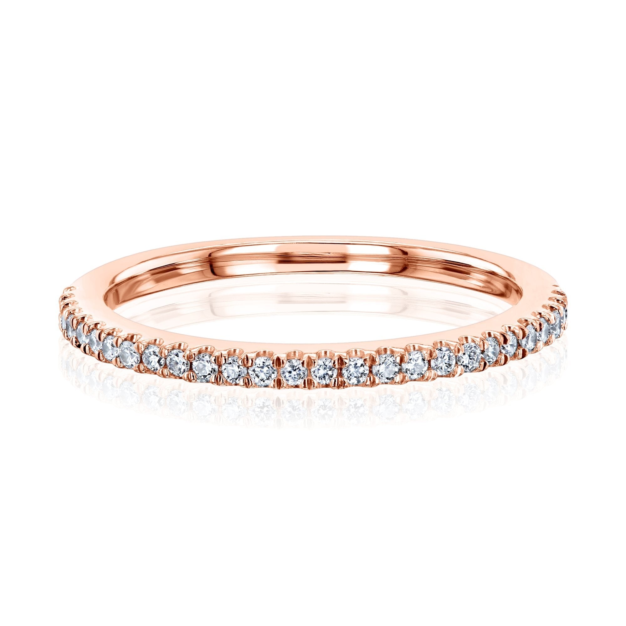 Annello by Kobelli 14k Gold Diamond Wedding Band Pave Setting (DEF/VS)