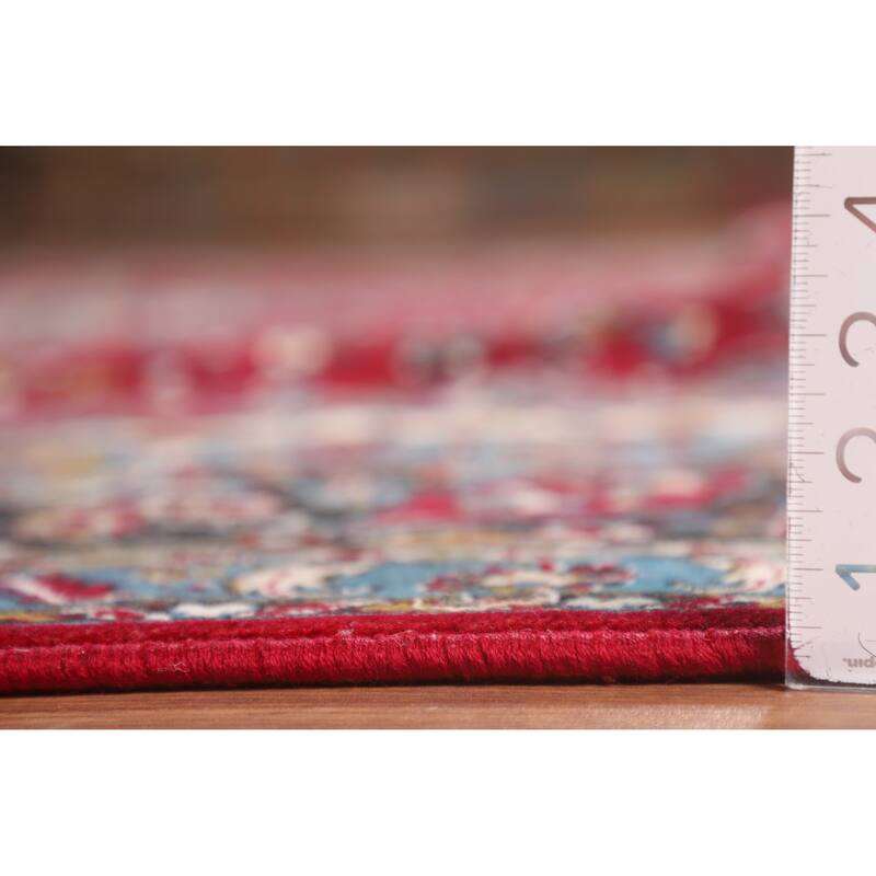 Medallion Kashan Turkish Area Rug Machine Made Living Room Carpet - 9'8" x 13'0"