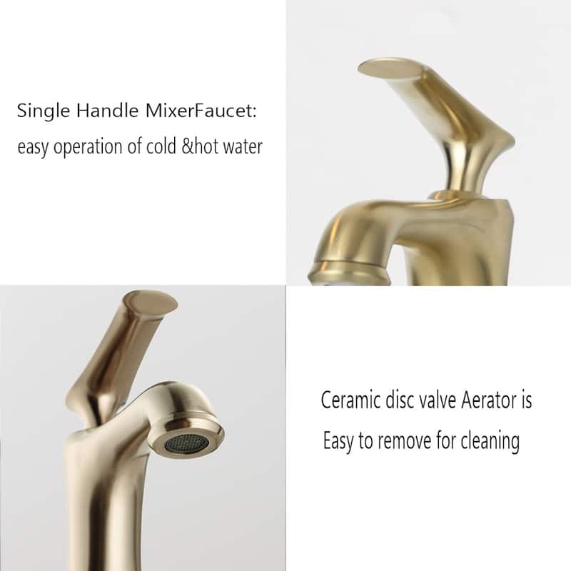 Proox Single Hole Lever Handle Bathroom Sink Faucet