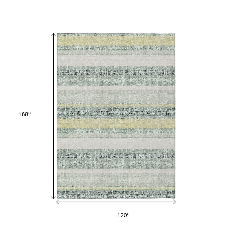 HomeRoots Striped Transitional Rectangle Outdoor Rug